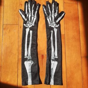 3 for$15 Skeleton Gloves Adults Halloween 20" Long